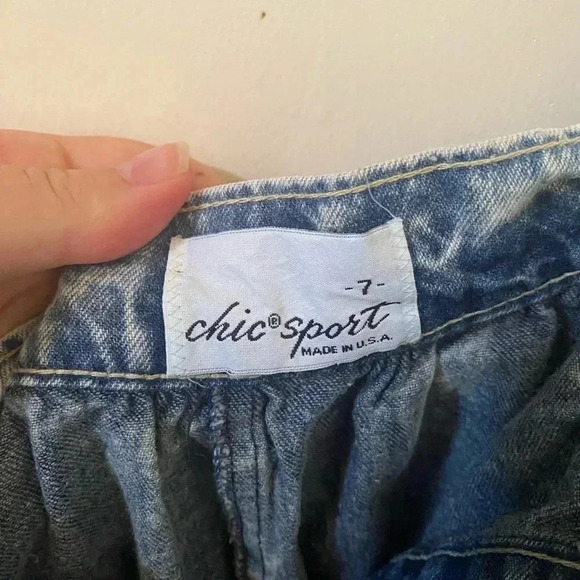 VINTAGE CHIC SPORT WASHED JEAN BUTTOM UP TIERED LONG COWGIRL SKIRT SIZE 7 - Picture 5 of 5